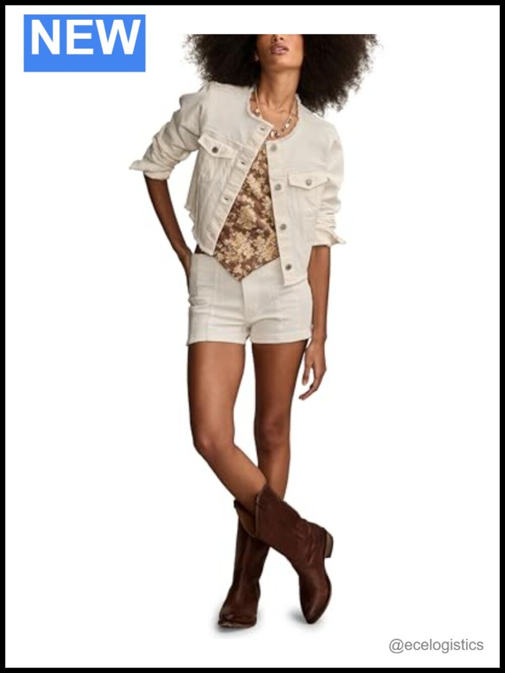 Cropped Trucker Jacket Women Casual Button Zipper Lightweight